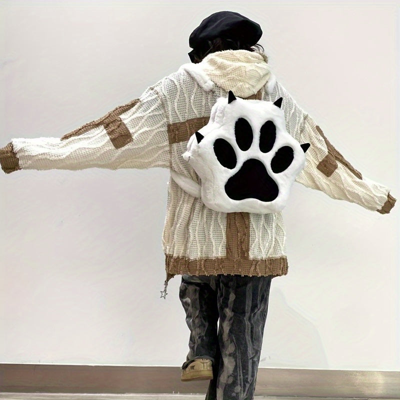 Y2K-Rucksack in Pfoten-Form