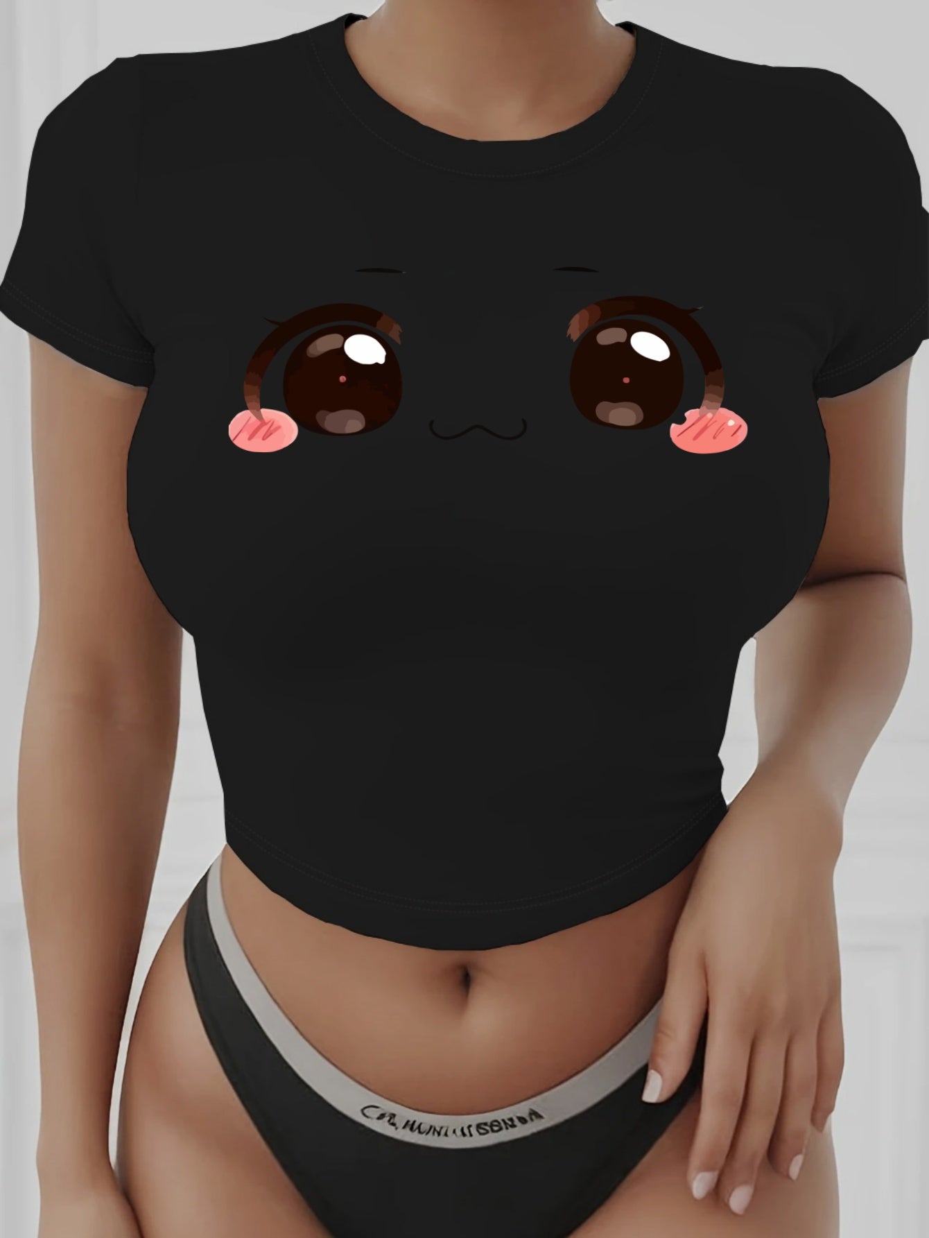 Sexy Bauchfreies T-Shirt