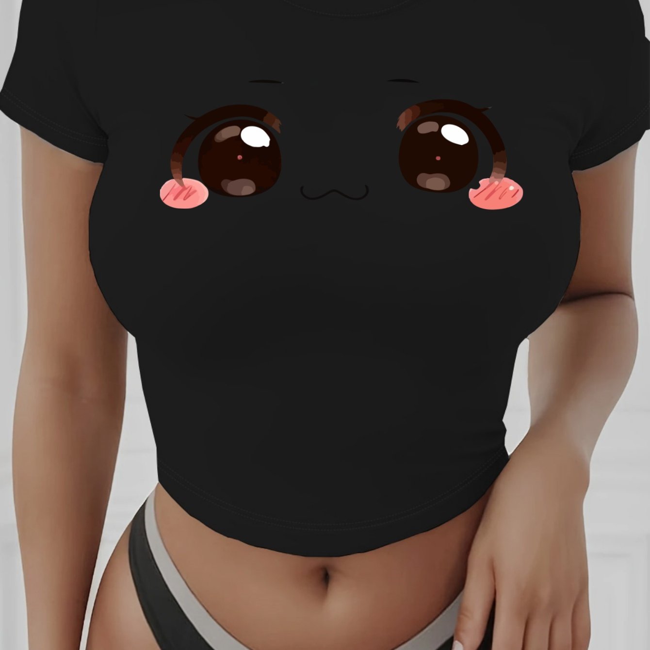 Sexy Bauchfreies T-Shirt