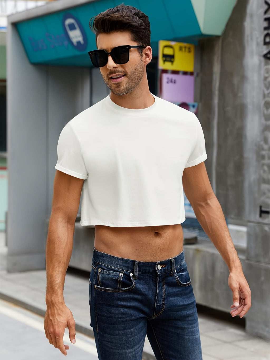 Sommer-Workout-Shirt mit trendigem Batikmuster