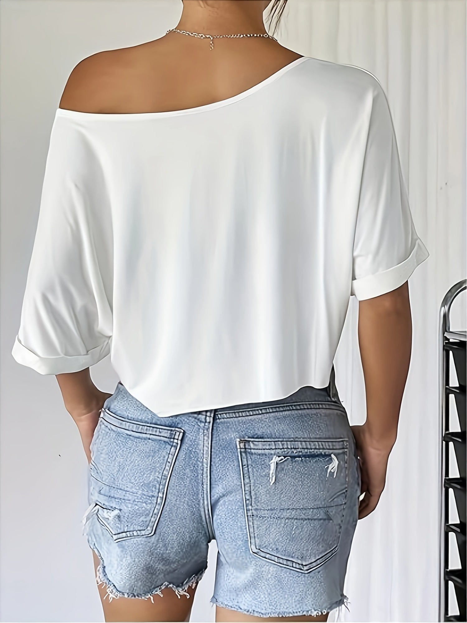 Schulterfreies Crop Top Dreier Set