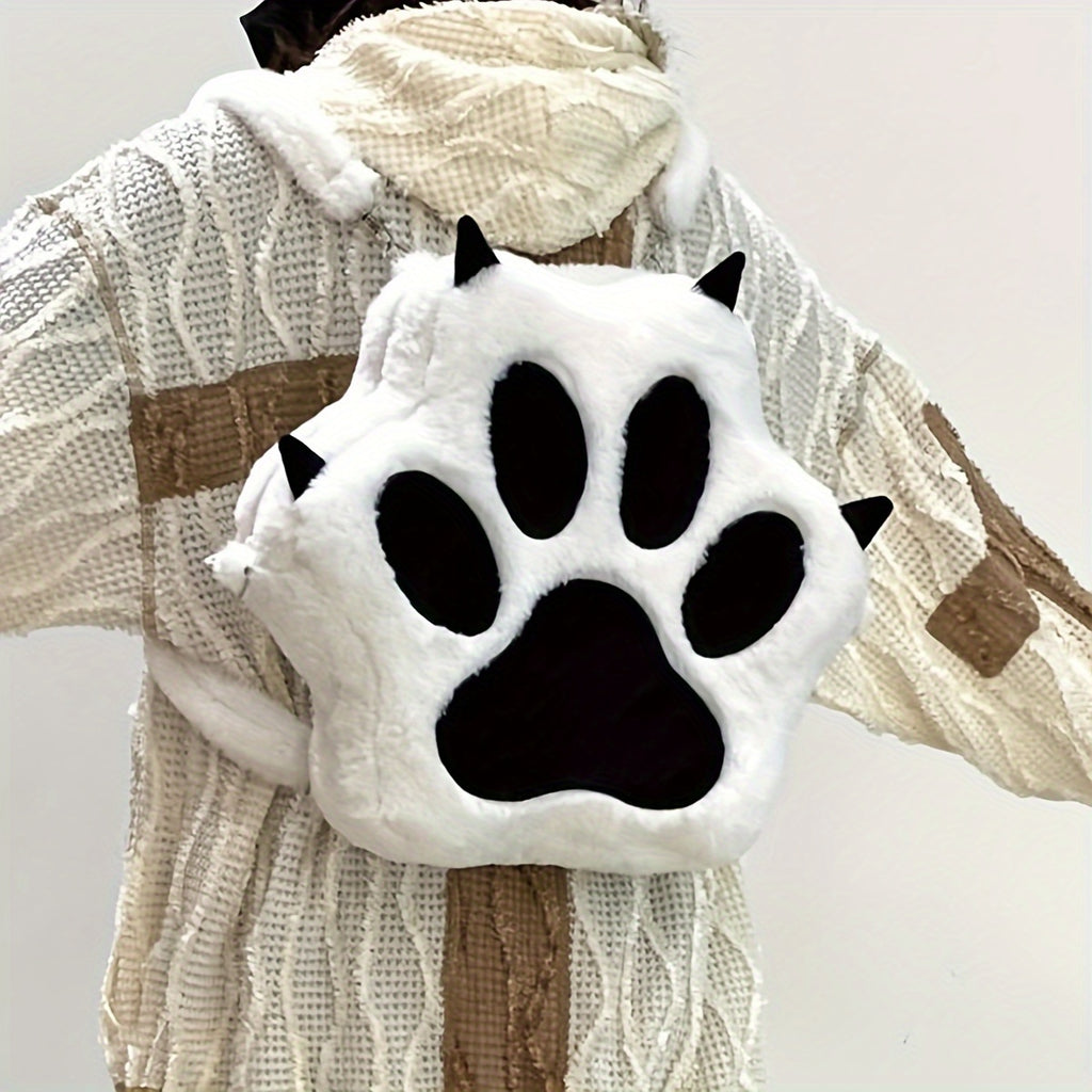 Y2K-Rucksack in Pfoten-Form
