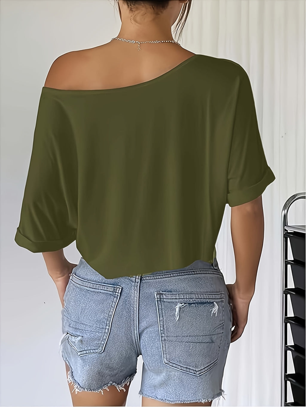 Schulterfreies Crop Top Dreier Set