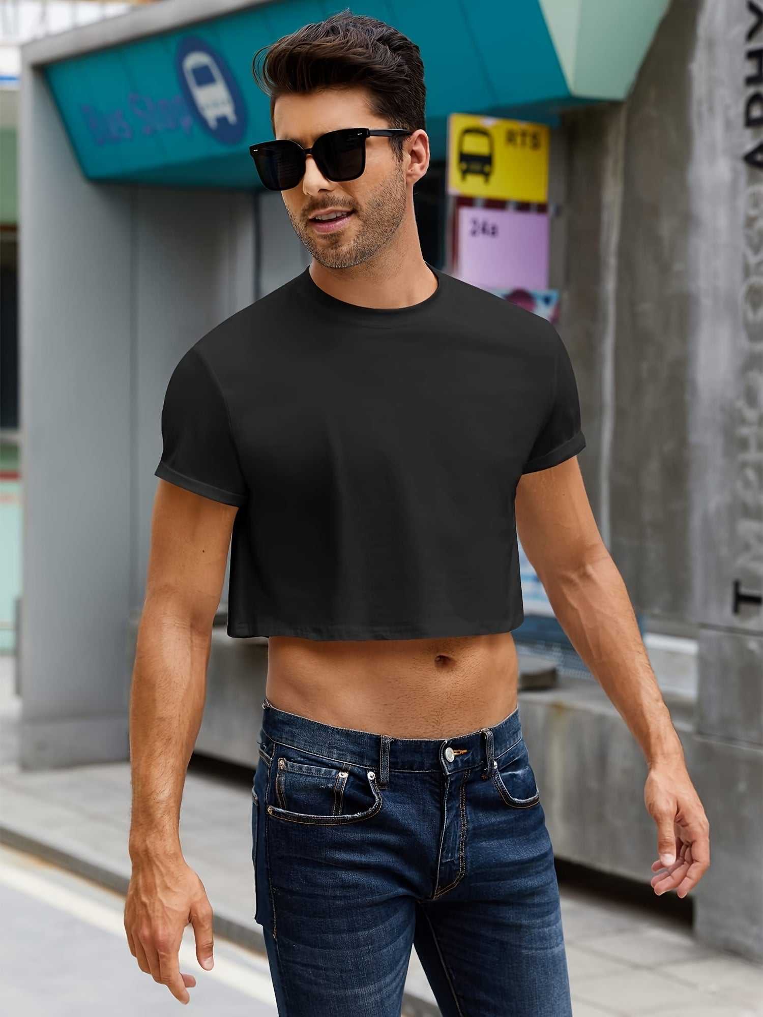 Sommer-Workout-Shirt mit trendigem Batikmuster