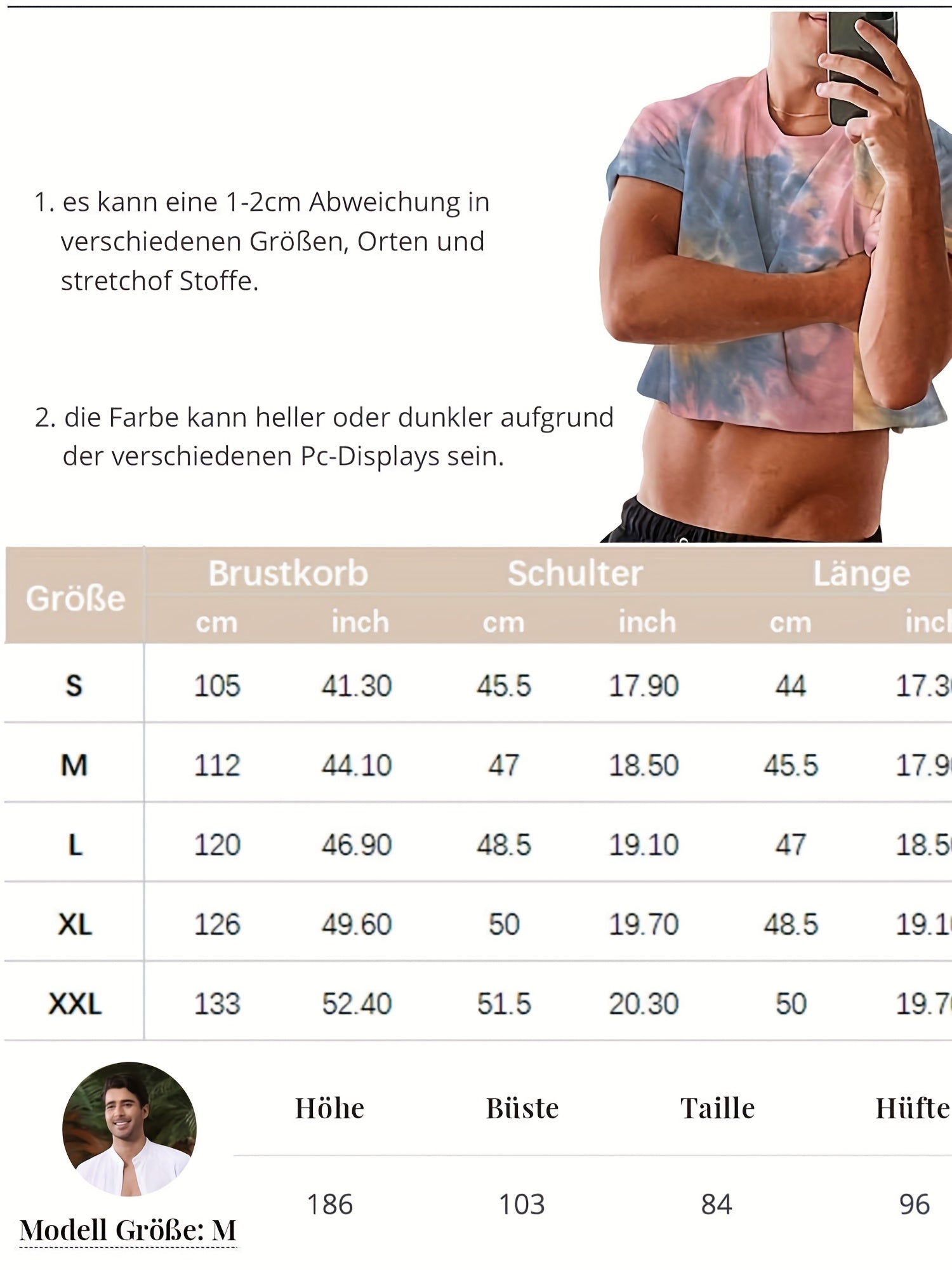 Sommer-Workout-Shirt mit trendigem Batikmuster